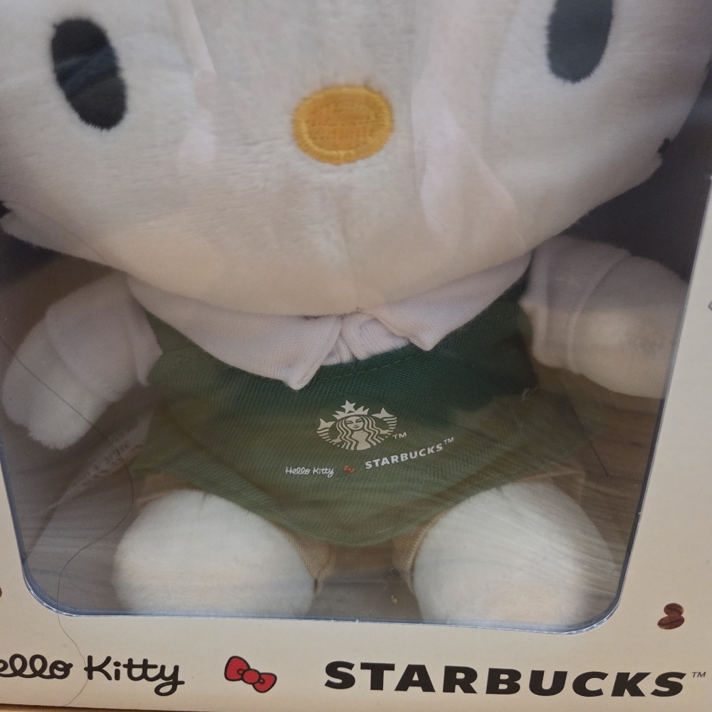 New In Box Limited Edition 2025 Hello Kitty Barista Starbucks Plush Toy - Picture 5 of 10